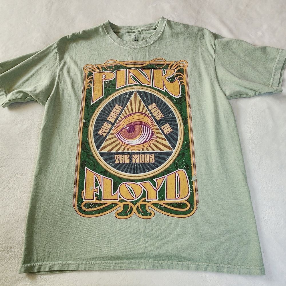 Pink Floyd Dark Side Of The Moon Light Green Tshirt With Graphic Size Medium